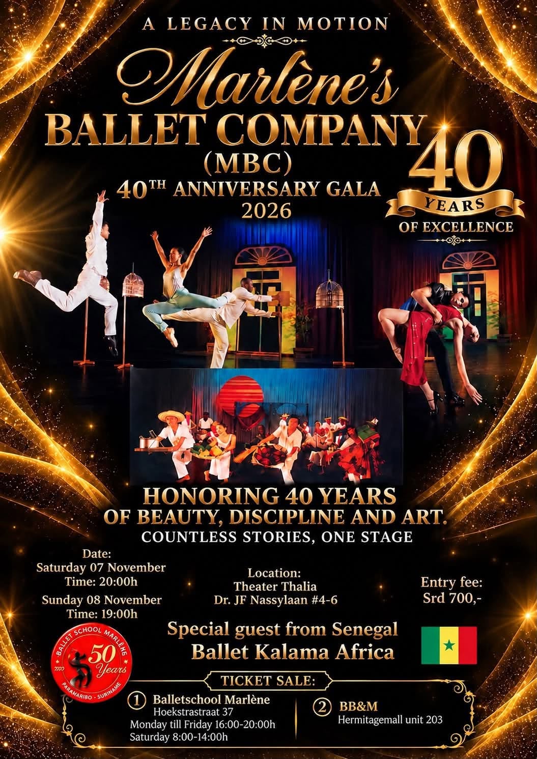 Poster A Legacy in Motion – Marlène’s Ballet Company 40th Anniversary Gala